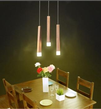 360Home Dezent minimalisierte LED-Pendelleuchte Holz design für das Esszimmer